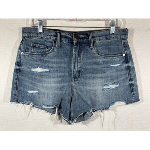 Blank NYC Denim Shorts Womens 30 High Rise Distressed Cutoff Festival